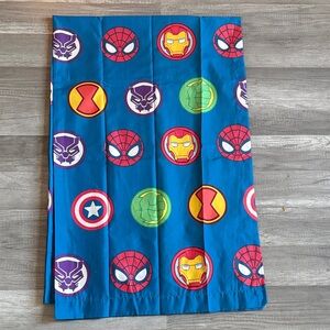 Superhero Icon Print Blue curtains. Set of 4
